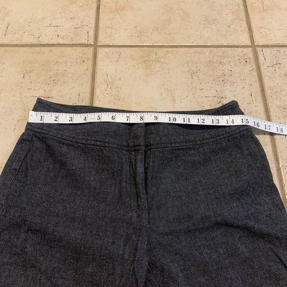 Dalia Collection Wide-Leg Cropped Culotte Pants - Gray Denim - Size 6 - Picture 2 of 5